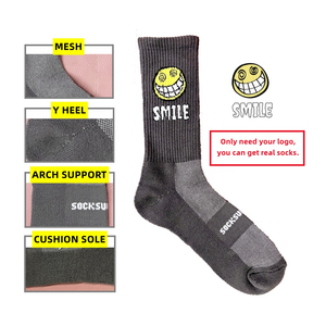 Calcetines tobilleros de algodón de alta calidad con logotipo personalizado, calcetines deportivos de compresión Unisex personalizados, calcetines bordados de algodón personalizados - Product Image 5