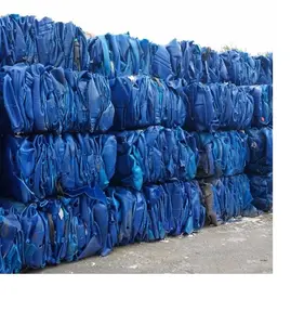 廉价HDPE滚筒再研磨塑料废料/HDPE蓝色再研磨天然工业废料