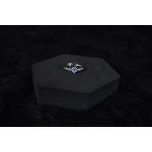 SILVERINGS 925 STERLING GLITTERETI SILVER <b>RING</b> Luxury <b>Diamond</b> <b>Ring</b> for Women - Product Image 1