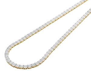 Elegante Cadena de tenis de oro de 10K con diamantes cultivados en laboratorio de corte redondo, collar fino superventas para mujer - Product Image 1