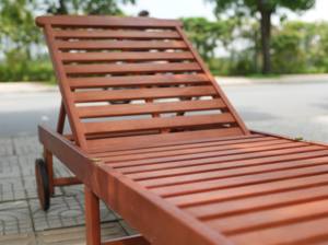 Solid Acacia Wood Folding Lounge <b>Chair</b> Low Profile Waterproof Design - Product Image 2