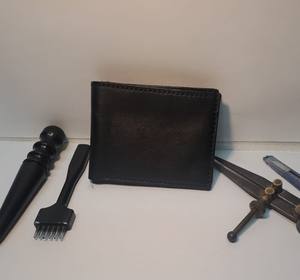 Portefeuille en cuir de vache véritable biofold vintage fait à la main pour hommes, fonction RFID, lin, ouverture courte, cadeau, porte-monnaie - Product Image 5