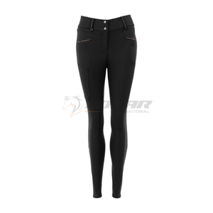 Pantalons d'équitation pour femmes professionnelles, logo personnalisé, coupe ajustée, pantalon d'entraînement flexible, respirant, pantalon d'équitation - Product Image 4