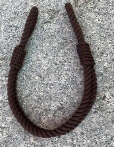 Attaches de rideaux en corde de coton marron : Décoration nautique - Product Image 1