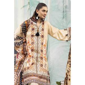 Conjunto de Traje de 3 Piezas para Mujer, Transpirable, Estampado, con Bordado a Mano y Dupatta Holgada SD-52157 - Product Image 5