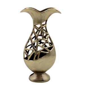 Jarrones de flores de acero inoxidable de gran tamaño con acabado antiguo de diseño moderno para decoración del hogar y restaurantes. - Product Image 6