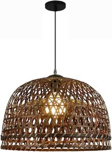 Gran oferta 100% hecho a mano tejido a mano clásico tradicional negro marrón blanco Natural personalizado bambú linterna pantalla - Product Image 5