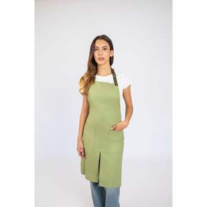 Delantal de trabajo japonés estilo Rock Green Tea para niños, delantal de cintura para soldar y pintar, para uso comercial, en blanco para diseño personalizado - Product Image 1