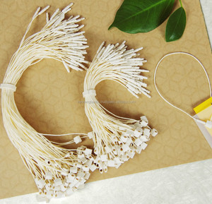 Hot Sale MOQ 5000 Fastener <b>String</b> Made of Paper Yarn Mapka 12cm Kami Ito Lox Hanging Clothes Tags Fastener for Garments - Product Image 1