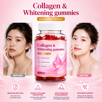 Gummies de collagène en gros OEM avec acide hyaluronique et biotine pour l'hydratation de la peau, certifiées GMP et HALAL