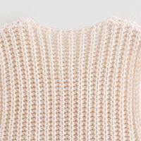 Gilet court sans manches en coton tricoté à l'ordinateur pour femme, col en V, respirant, avec logo frontal, épais 160g, personnalisable pour l'hiver