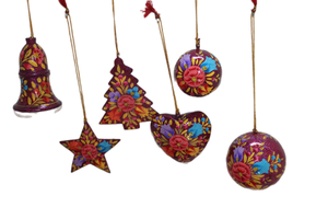 Kashmir Handmade 8 cm Christmas <b>Tree</b> <b>Stand</b> Accessories Paper Mache Ornaments Baubles Unique Christmas Decor - Product Image 3