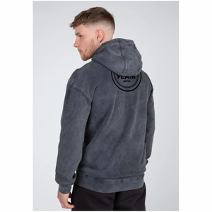 Sudadera con capucha de algodón 100% de alta calidad para hombres de gran tamaño Vintage sólido lavado efecto gota hombro diseño 3D Casual invierno - Product Image 6