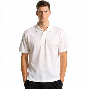 Polo à imprimé graphique pour hommes Polo d'été léger à épaules tombantes Polo baggy de golf à sublimation pour hommes - Product Image 6