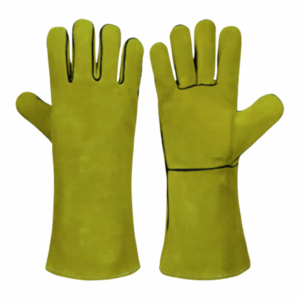 Gants de sécurité industriels robustes canadiens Rigger en cuir de vachette fendu Construction ignifuge Protection des mains et des bras Antistatique - Product Image 4