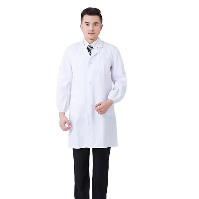 Katoen Arts Laboratoriumjas Uniform Oem Uniform Custom Zomer Witte Verpleegkundige Ziekenhuis Uniform Ontwerpen Artsen Mannen