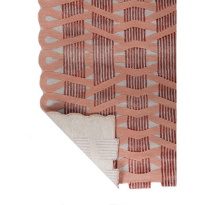 Alfombra de Lana y Viscosa Tejida a Mano Jaipur Wunderkammer Beige Marrón con Patrón Geométrico Abstracto para el Hogar, Pasillo, Modelo Rectangular-Top-115 - Product Image 5