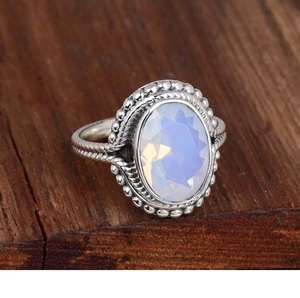 <b>Angel</b> Aura Quartz Ring 925 Sterling Silver Handmade Faceted Oval Quartz Filigree Split Band Women Ring - Product Image 3