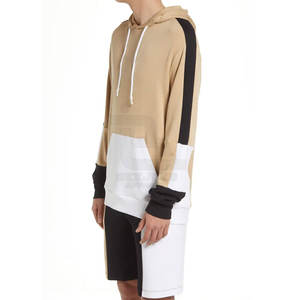 Conjunto de pantalones cortos con capucha para hombre de algodón 100% al por mayor diseño personalizado transpirable patrón sólido chándales para correr de invierno opciones de talla grande - Product Image 3