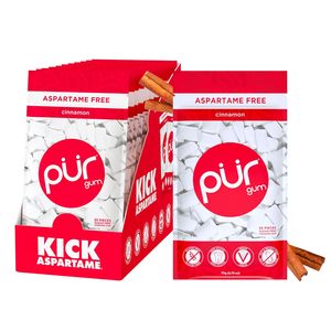 PUR <b>Gum</b> | Aspartame Free Chewing <b>Gum</b> | 100% Xylitol | Natural Cinnamon Flavored <b>Gum</b>, 55 Pieces (Pack of 12) - Product Image 2