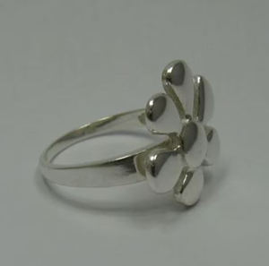 Bague en argent sterling 925 faite à la main pour femmes à la mode grande fleur conception de bijoux personnalisés exportateur bijoux au design unique - Product Image 3