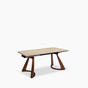 Ensemble de table à manger rectangulaire extensible en bois massif moderne pour la maison, l'hôtel, la ferme, la villa, la salle à manger, le salon - Product Image 4