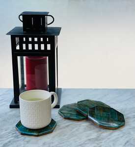 Juego de posavasos con incrustaciones de hueso cuadrado personalizado de alta calidad de cuatro piezas para bebidas para mesa de café vasos de mesa - Product Image 5