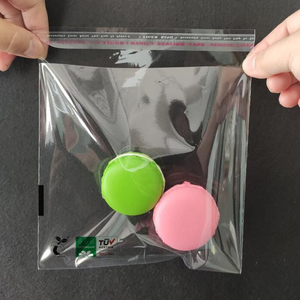 Tùy chỉnh <span class=keywords><strong>Bopp</strong></span> T-Shirts quần áo quần áo rõ ràng CELLO Giấy bóng kính tự dính con dấu polybag OPP Túi với logo - Product Image 4