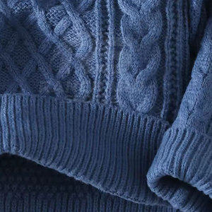 Men's Cotton Knit Breathable <b>Pullover</b> <b>Sweater</b> with Front Logo-Warm Winter Casual Wear - Product Image 4