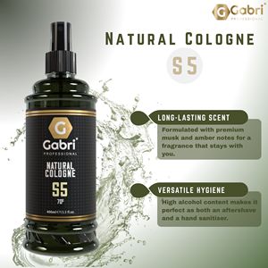 Gabri Professional Men's Aftershave Natural Cologne ESN-007352 400ml Eau De Cologne Moisturizing Fresh Fragrance Travel Size - Product Image 2