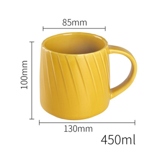 Tasse à café en céramique gaufrée vibrante avec design européen pour les boissons quotidiennes - Product Image 6