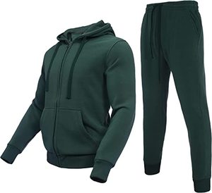 Vente en gros Survêtement unisexe à capuche solide, écologique, vierge, en coton et en polyester, ensemble de jogging deux pièces personnalisé - Product Image 2