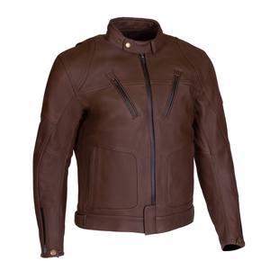 Men's High Quality Black Genuine Leather Motorbike Jacket Windproof Zipper Winter Motorcycle Jacket - Product Image 4