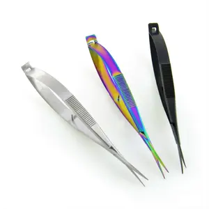 กรรไกรตัดขนแบบสปริงขนาดเล็กสำหรับขนตาสแตนเลสสตีลสวยงามปรับแต่งโลโก้ได้25ชิ้นเครื่องมือทำเล็บ - Product Image 6