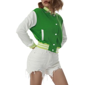 2025 Venta caliente último diseño barato ropa universitaria lisa al por mayor de lana de talla grande personalizada chaquetas universitarias de béisbol de punto con soporte - Product Image 2