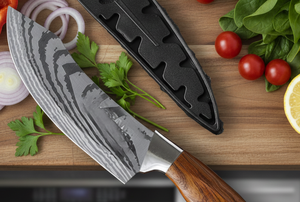 Japanese Style 6 Inch Stainless Steel <b>Pocket</b> <b>Utility</b> <b>Knife</b> with Wood Handle Super Sharp Drop Point for Kitchen Use - Product Image 5