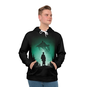Pull à capuche en molleton de polyester à motif uni imprimé par sublimation personnalisée pour hommes et femmes, teint dans des tons unis, pour l'hiver - Product Image 3
