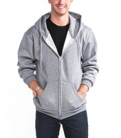 Muestra Gratis Sudadera con Capucha y Cremallera para Hombre, 100% Algodón, Corte Holgado, Transpirable, con Bordado e Impresión Digital