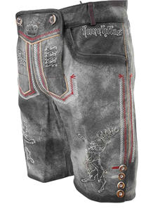 Pantalones cortos alemanes Lederhosen Hip Hop de alta calidad para hombre, tela peinada, Color personalizado, auténticos Oktoberfest 2025 - Product Image 6