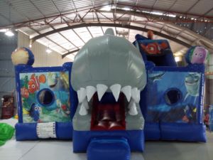 Castillo Inflable de PVC con Forma de Tiburón para Niños, para Parques de Aventuras y Uso Comercial, Diversión de Saltos - Product Image 2