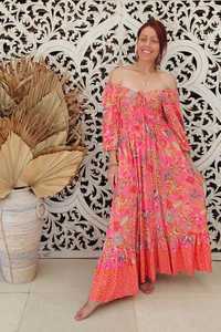 Fabricantes de ropa de mujer personalizada Vestidos bohemios florales Vestido casual de verano para mujer al mejor precio - Product Image 4