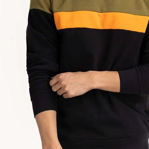 Usine en gros de haute qualité hommes mode coton sweat personnalisé uni teint col rond ODM approvisionnement français polaire tissu - Product Image 6