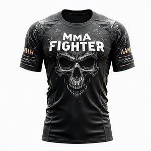 Protector de erupción MMA personalizado diseñado para la comodidad con mangas cortas completas y tejido transpirable kimono de jiu jitsu 100% - Product Image 1