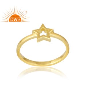 Anillo de Plata de Ley 925 chapado en oro de 18 quilates, joyería fina Demi para mujer, regalo para ella - Product Image 1