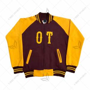 Iota personalizado | Chaqueta universitaria bordada frontal de invierno Phi, calidad de fraternidad, ropa griega transpirable, chaquetas para hombre Theta - Product Image 1