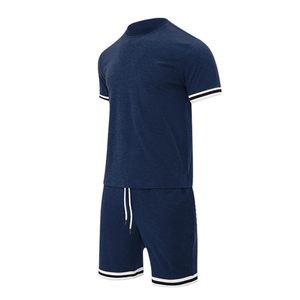 Conjunto de dos piezas de pantalones cortos personalizados de verano para hombre OEM/ODM, conjunto de pantalones cortos de verano para hombre, conjunto de pantalones cortos de algodón suave con estampado de verano orgánico - Product Image 2