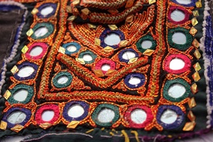 Vintage Banjara Yoke Mirror Work Patch Appliques Embroidery Dress Design Material Embroidered Yoke - Product Image 5