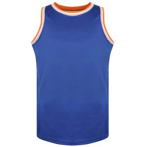 Camiseta de baloncesto de calidad superior con logotipo personalizado hecho en fábrica, camiseta de equipo deportivo atlético de punto acanalado con cuello de malla de poliéster para Unisex - Product Image 1