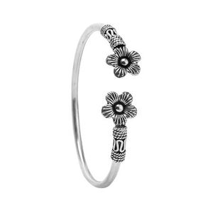 Handmade New Design Contemporary 92.5 Sterling Silver Antique Boho Female Kada Bangle for Women <b>Girls</b> MJPOK025/47359 - Product Image 1