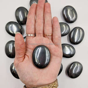 Vente en gros d'hématite indienne naturelle pierre de palme polie pierre de guérison de poche pierre de méditation Reiki pierre précieuse de style Feng Shui - Product Image 3